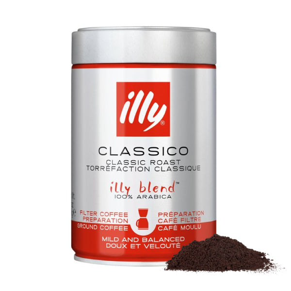 illy Classico (Classic Roast) - Filter Ground Coffee - 250g..Can