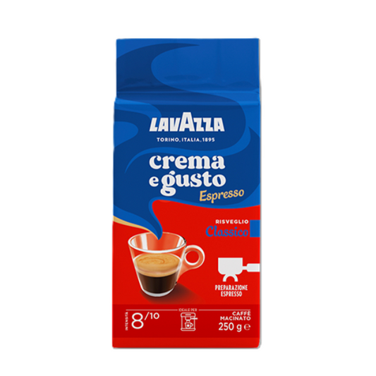 Lavazza Crema E Gusto Classico - Ground Coffee - 250g - Vacuum