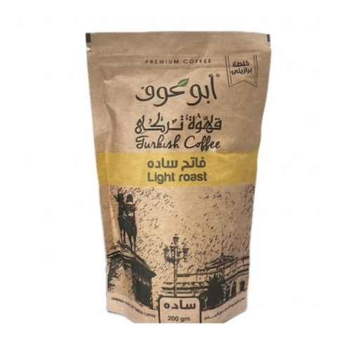 أبو عوف - قهوة تركي - فاتح سادة - 200 جرام