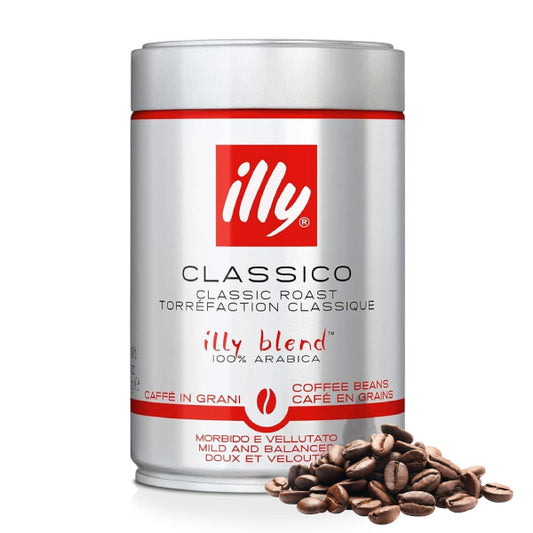 illy Classico (Classic Roast) - Whole Beans - 250gm  Can