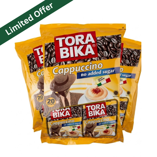 Bundle 3 TORABIKA CAPPUCCINO - No Added Sugar - Instant.Coffee - 20 Sachets x 12.5g
