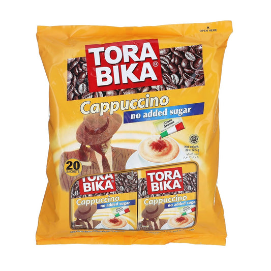 TORABIKA CAPPUCCINO - No Added Sugar - Instant.Coffee - 20 Sachets x 12.5g